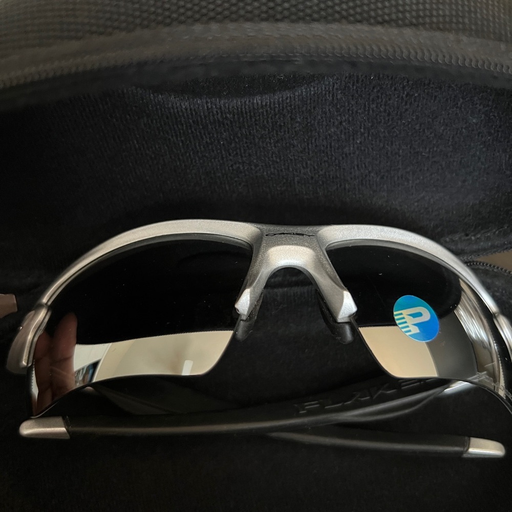Oakley Silver and Black Sport Glasses